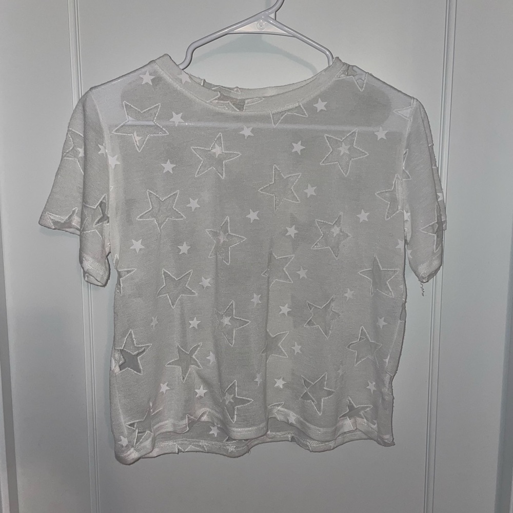 see through shein star top